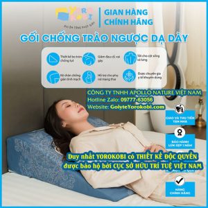 Gối chống trào ngược dạ dày người lớn Yorokobi bo tròn đỉnh cao 16cm – ghi Nhật
