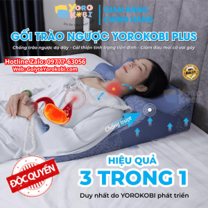 Gối chống trào ngược dạ dày người lớn Yorokobi cao cấp Plus 3-1